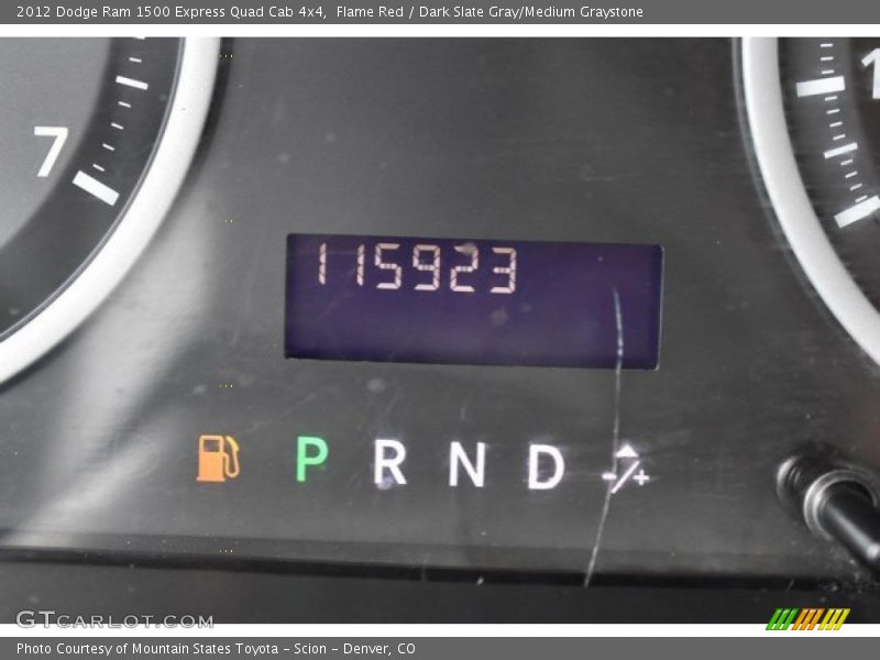 Flame Red / Dark Slate Gray/Medium Graystone 2012 Dodge Ram 1500 Express Quad Cab 4x4