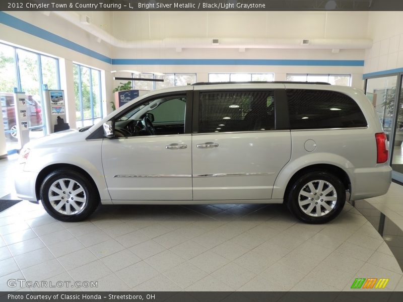 Bright Silver Metallic / Black/Light Graystone 2012 Chrysler Town & Country Touring - L