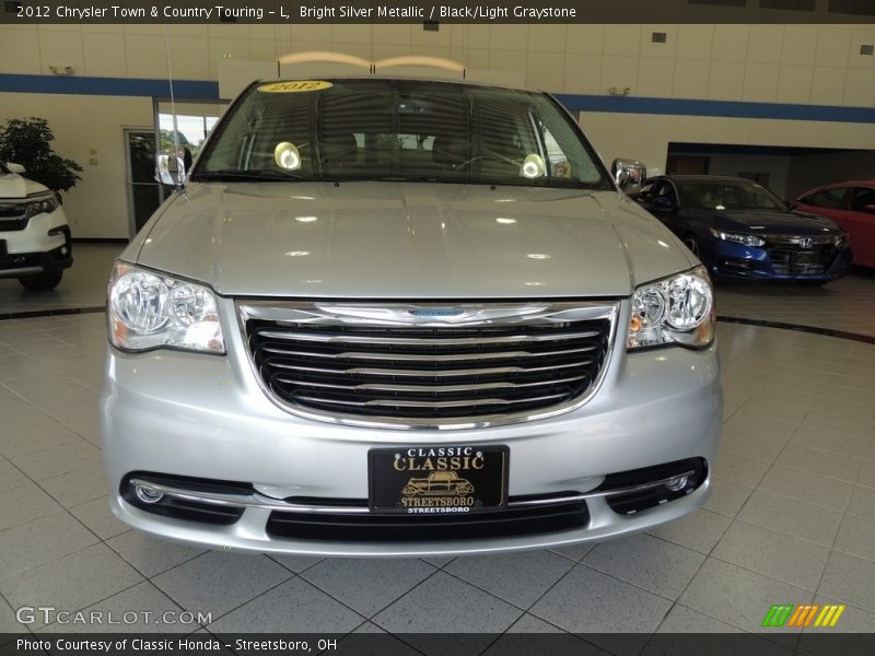 Bright Silver Metallic / Black/Light Graystone 2012 Chrysler Town & Country Touring - L