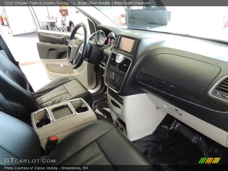 Bright Silver Metallic / Black/Light Graystone 2012 Chrysler Town & Country Touring - L