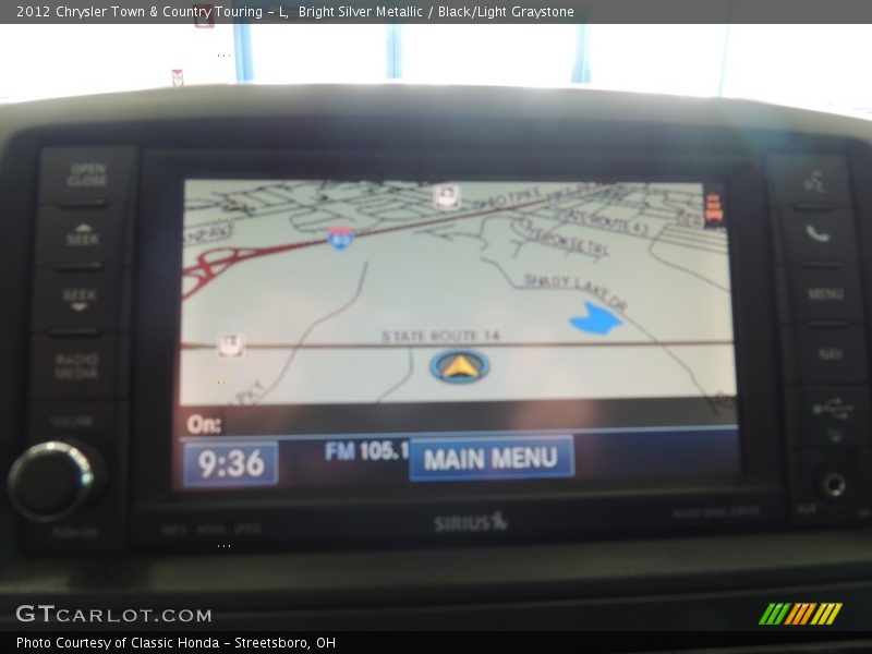 Bright Silver Metallic / Black/Light Graystone 2012 Chrysler Town & Country Touring - L