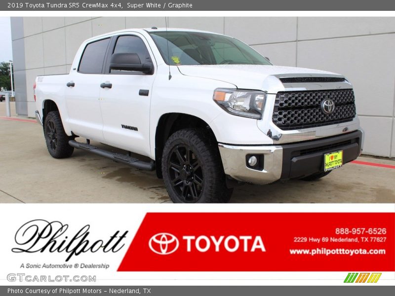 Super White / Graphite 2019 Toyota Tundra SR5 CrewMax 4x4