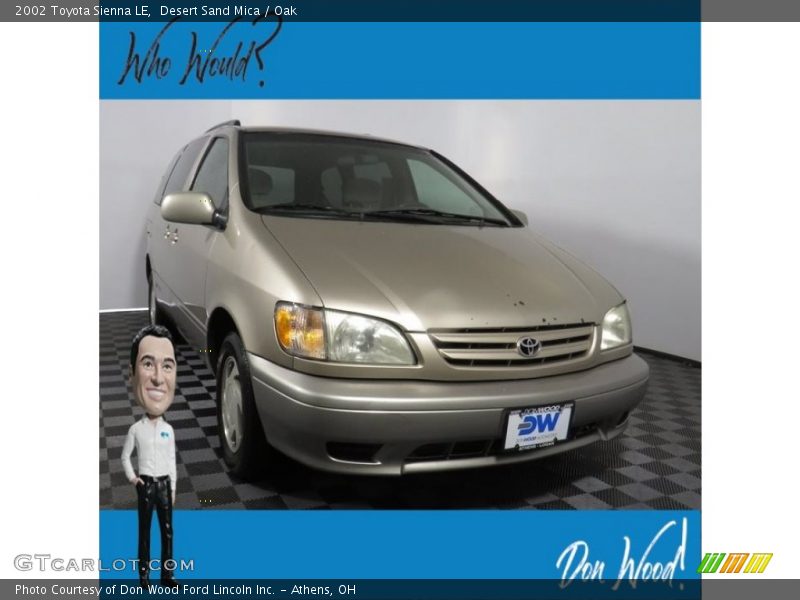 Desert Sand Mica / Oak 2002 Toyota Sienna LE