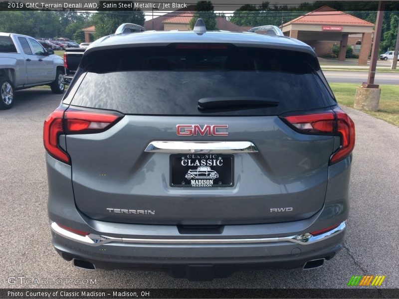 Satin Steel Metallic / Jet Black 2019 GMC Terrain Denali AWD