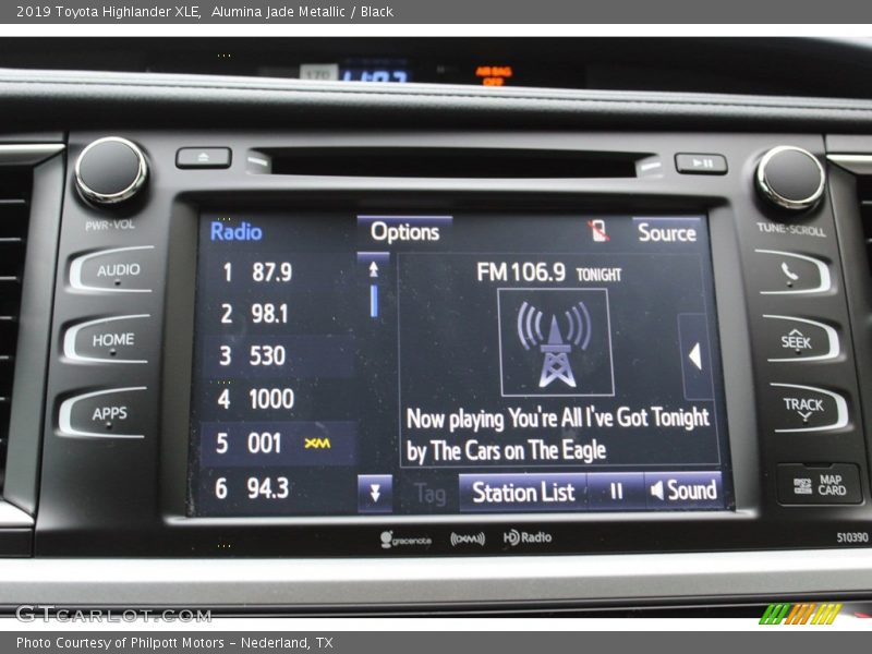 Alumina Jade Metallic / Black 2019 Toyota Highlander XLE