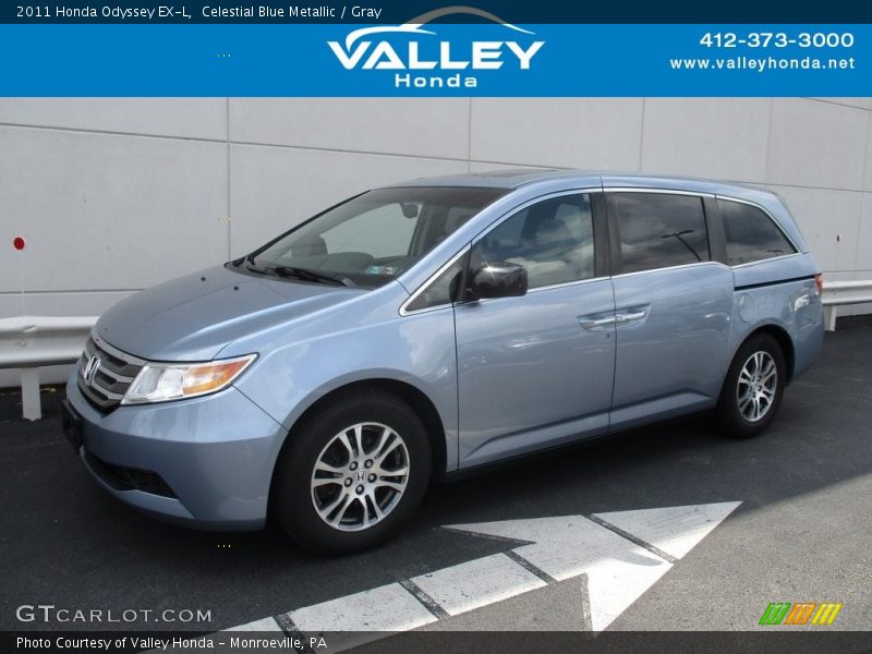 Celestial Blue Metallic / Gray 2011 Honda Odyssey EX-L
