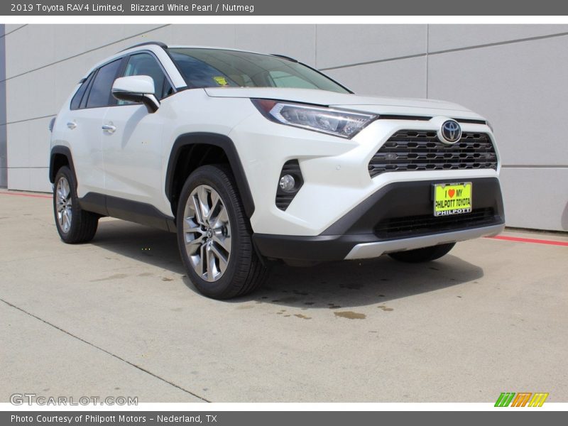 Blizzard White Pearl / Nutmeg 2019 Toyota RAV4 Limited