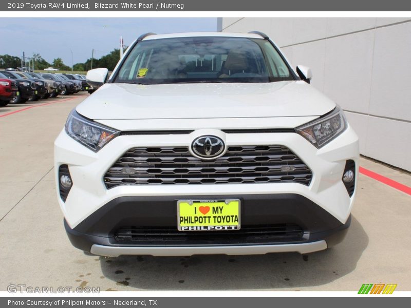 Blizzard White Pearl / Nutmeg 2019 Toyota RAV4 Limited