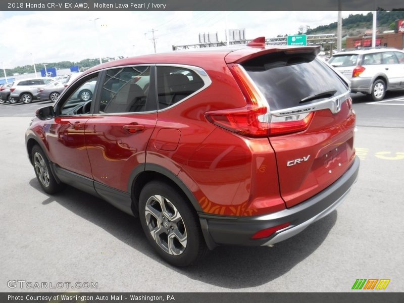 Molten Lava Pearl / Ivory 2018 Honda CR-V EX AWD