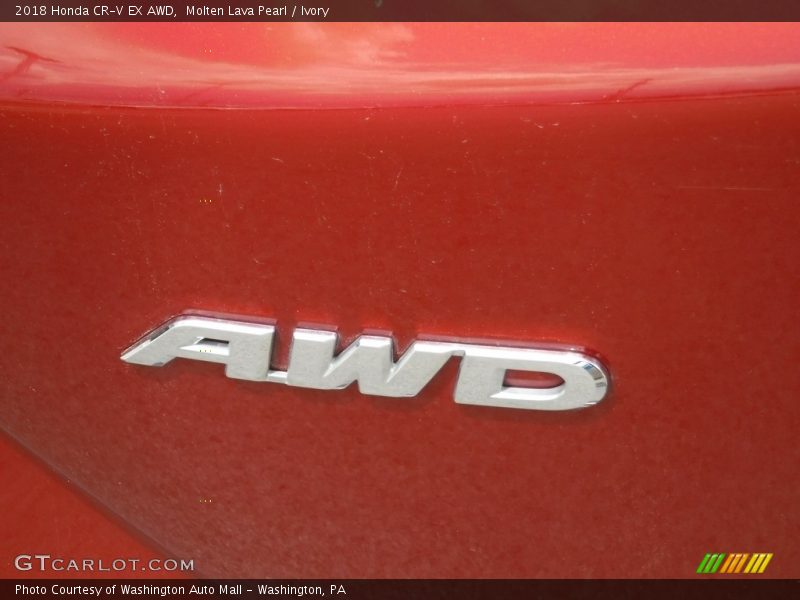 Molten Lava Pearl / Ivory 2018 Honda CR-V EX AWD