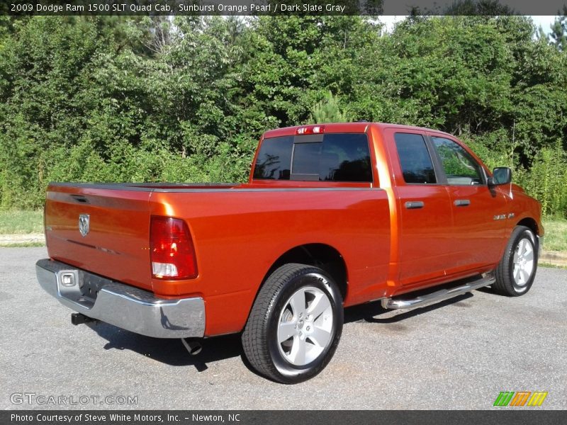 Sunburst Orange Pearl / Dark Slate Gray 2009 Dodge Ram 1500 SLT Quad Cab