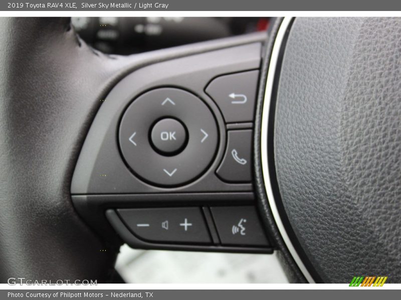 Silver Sky Metallic / Light Gray 2019 Toyota RAV4 XLE