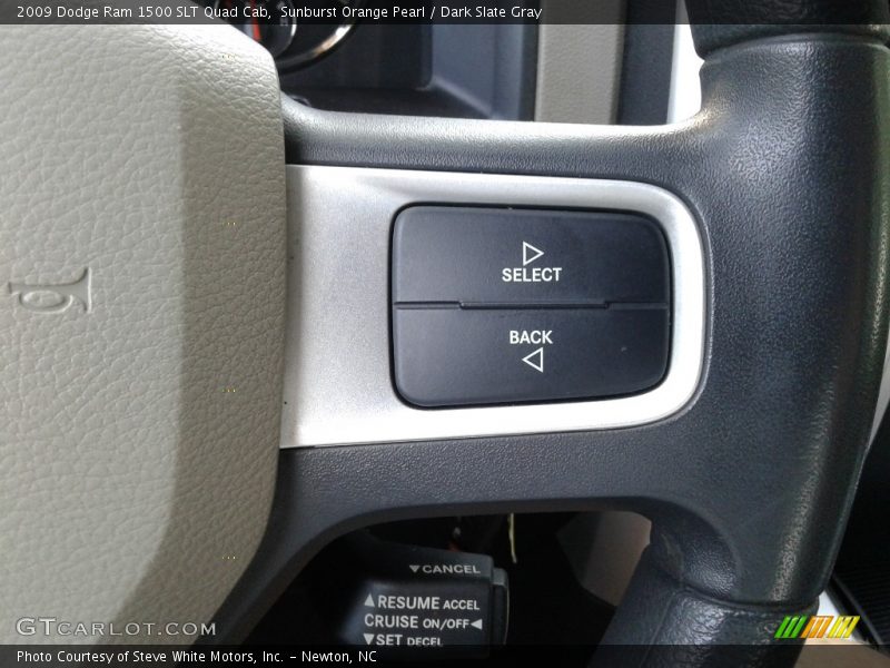 Sunburst Orange Pearl / Dark Slate Gray 2009 Dodge Ram 1500 SLT Quad Cab