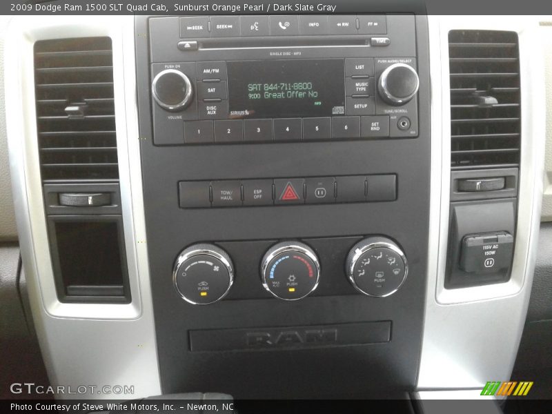 Sunburst Orange Pearl / Dark Slate Gray 2009 Dodge Ram 1500 SLT Quad Cab