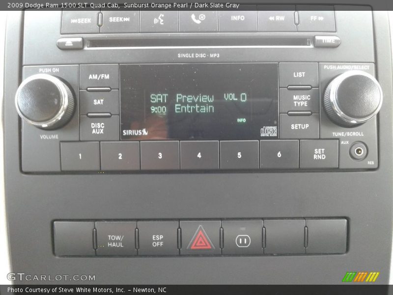 Sunburst Orange Pearl / Dark Slate Gray 2009 Dodge Ram 1500 SLT Quad Cab