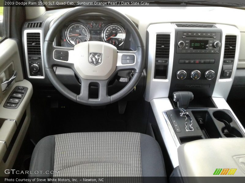 Sunburst Orange Pearl / Dark Slate Gray 2009 Dodge Ram 1500 SLT Quad Cab