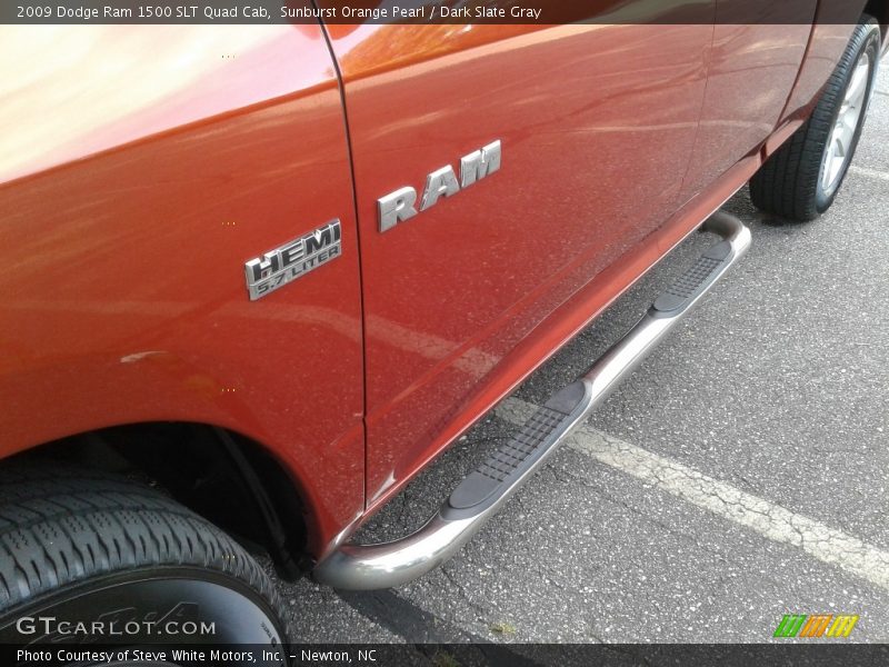 Sunburst Orange Pearl / Dark Slate Gray 2009 Dodge Ram 1500 SLT Quad Cab