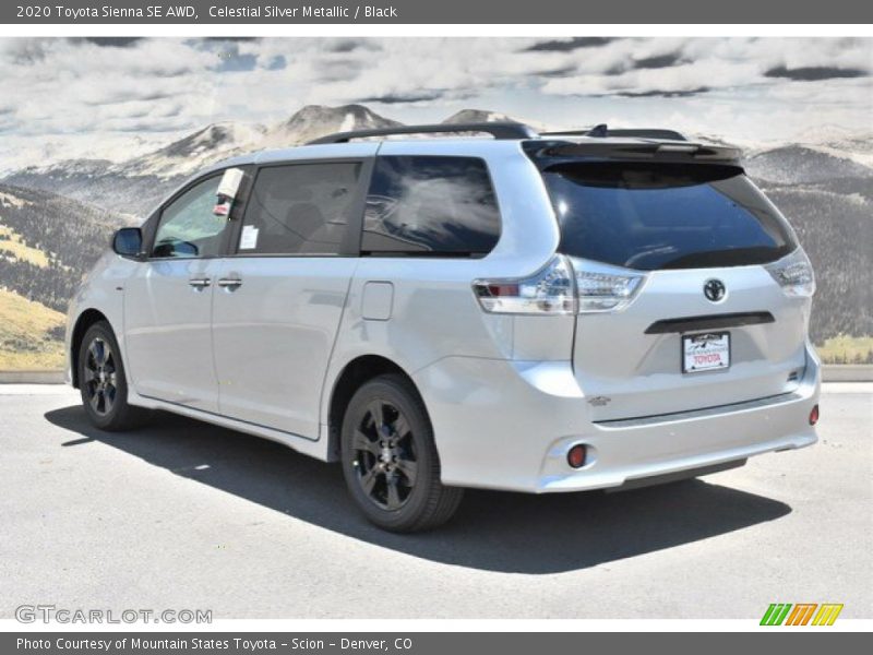 Celestial Silver Metallic / Black 2020 Toyota Sienna SE AWD