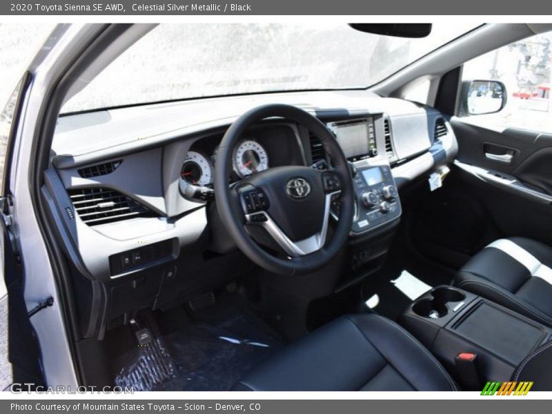 Celestial Silver Metallic / Black 2020 Toyota Sienna SE AWD