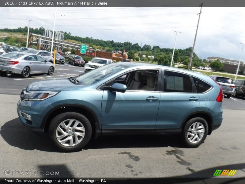 Mountain Air Metallic / Beige 2016 Honda CR-V EX AWD