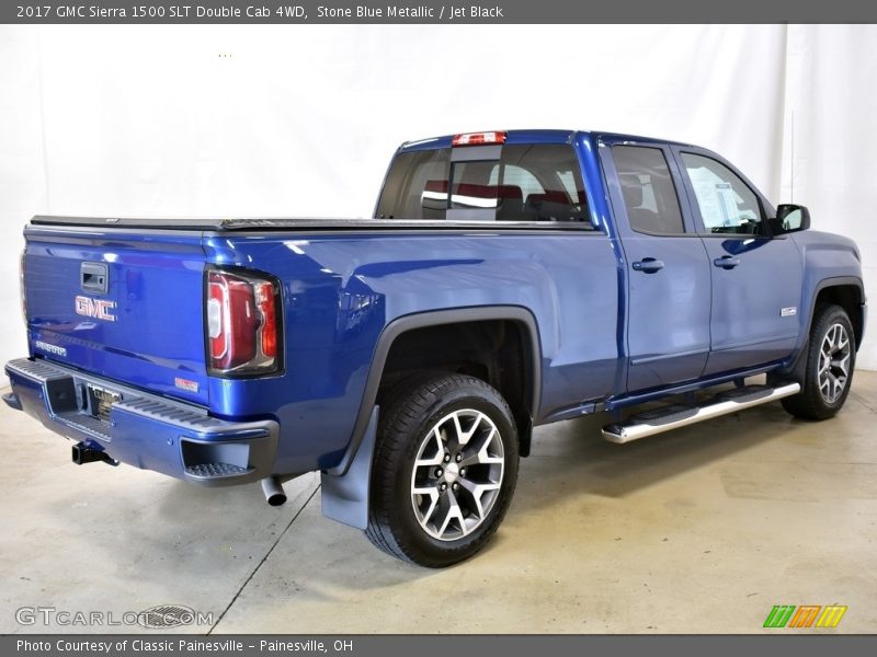 Stone Blue Metallic / Jet Black 2017 GMC Sierra 1500 SLT Double Cab 4WD