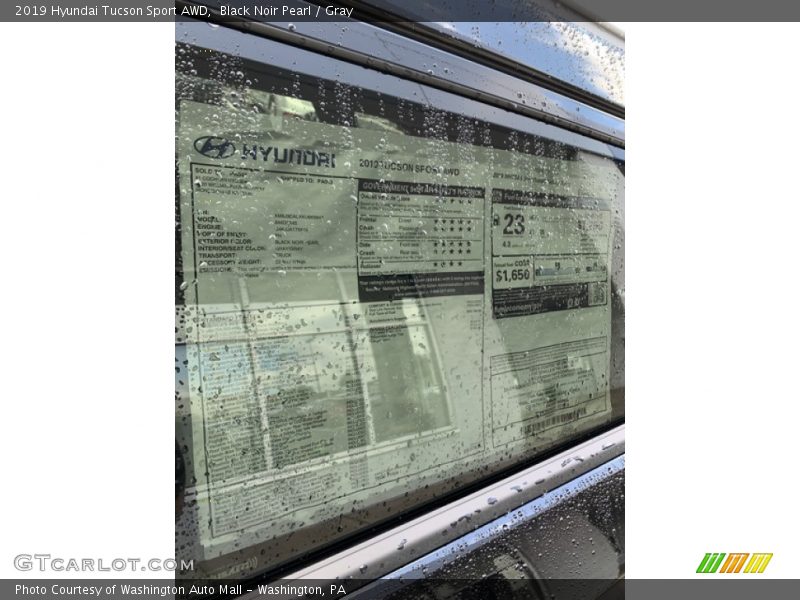 Black Noir Pearl / Gray 2019 Hyundai Tucson Sport AWD