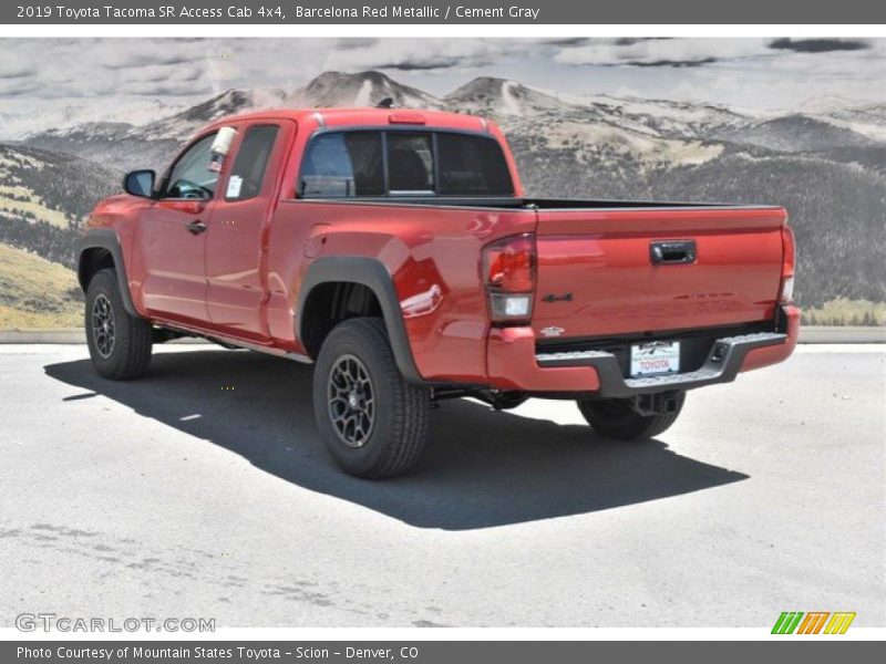 Barcelona Red Metallic / Cement Gray 2019 Toyota Tacoma SR Access Cab 4x4