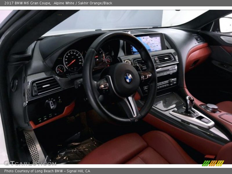 Alpine White / Sakhir Orange/Black 2017 BMW M6 Gran Coupe
