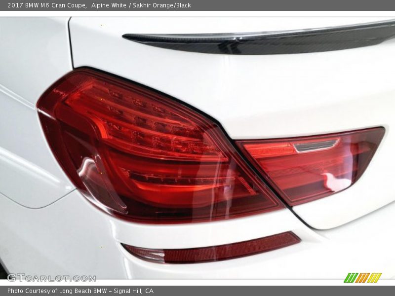 Alpine White / Sakhir Orange/Black 2017 BMW M6 Gran Coupe