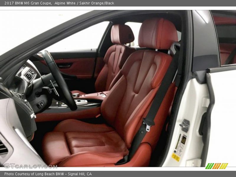 Alpine White / Sakhir Orange/Black 2017 BMW M6 Gran Coupe