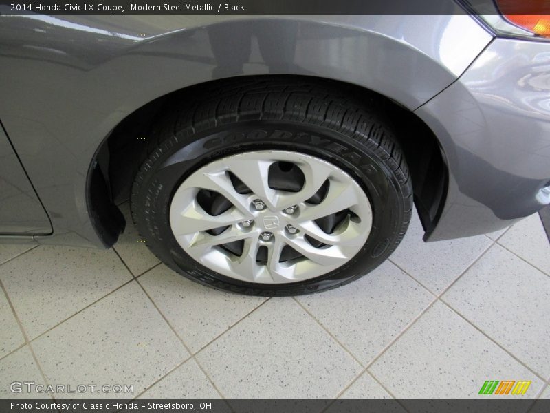 Modern Steel Metallic / Black 2014 Honda Civic LX Coupe