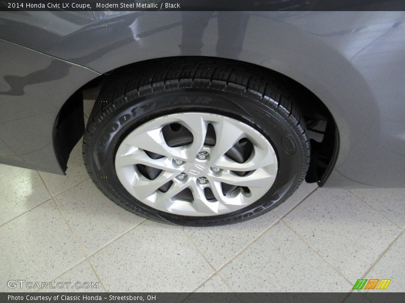 Modern Steel Metallic / Black 2014 Honda Civic LX Coupe