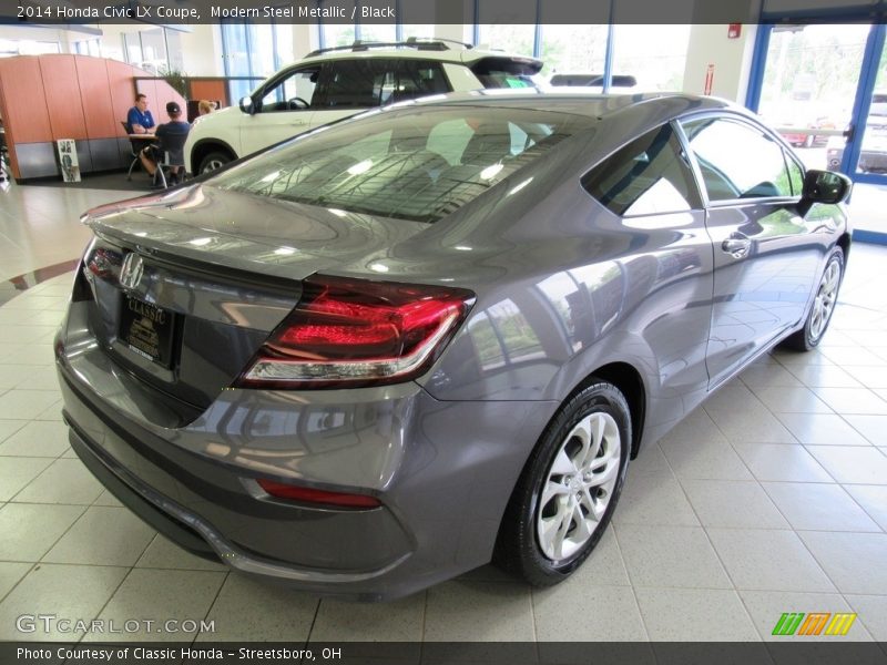 Modern Steel Metallic / Black 2014 Honda Civic LX Coupe
