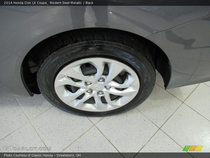 Modern Steel Metallic / Black 2014 Honda Civic LX Coupe