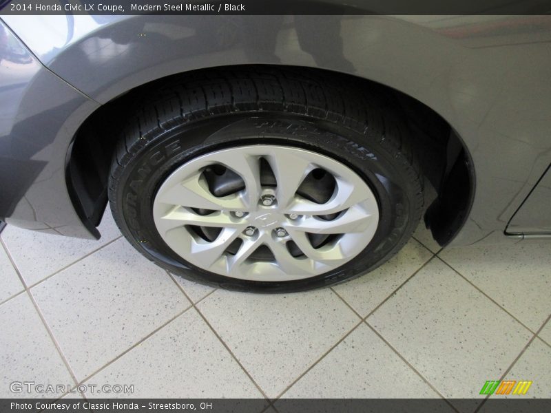 Modern Steel Metallic / Black 2014 Honda Civic LX Coupe