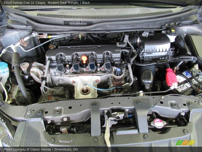 Modern Steel Metallic / Black 2014 Honda Civic LX Coupe