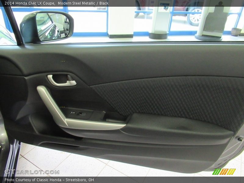 Modern Steel Metallic / Black 2014 Honda Civic LX Coupe