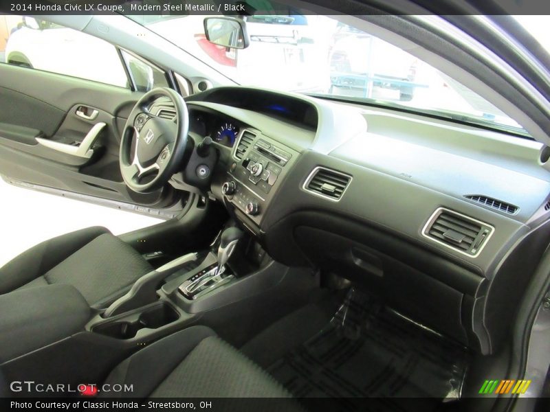 Modern Steel Metallic / Black 2014 Honda Civic LX Coupe