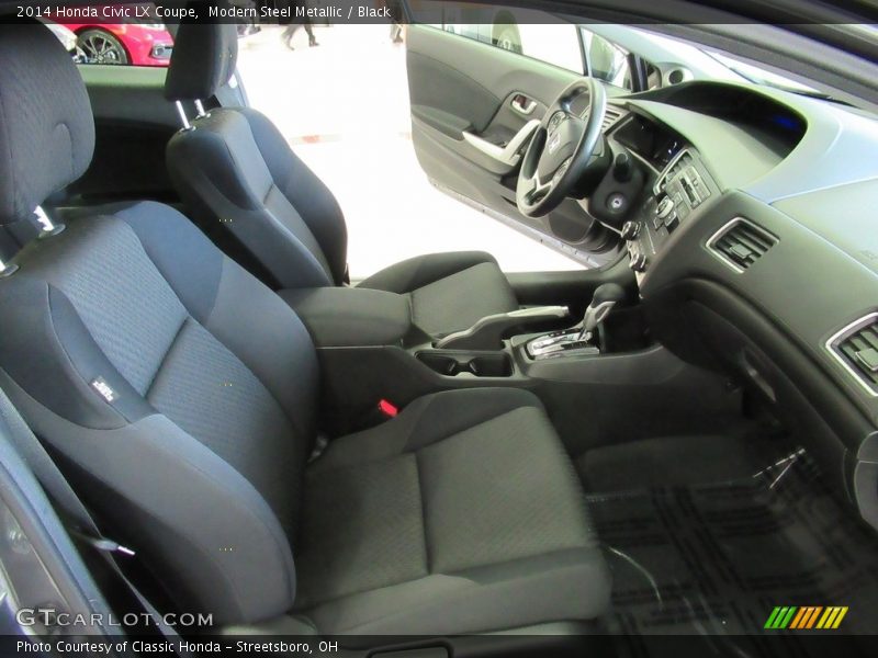 Modern Steel Metallic / Black 2014 Honda Civic LX Coupe