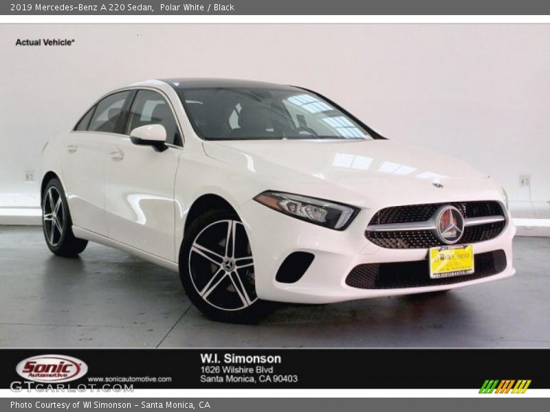 Polar White / Black 2019 Mercedes-Benz A 220 Sedan