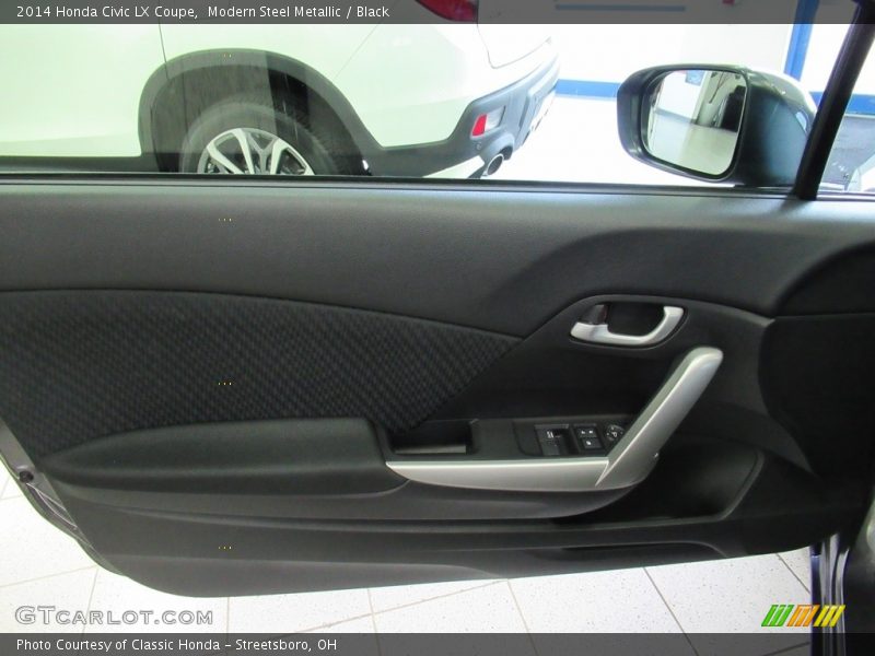 Modern Steel Metallic / Black 2014 Honda Civic LX Coupe