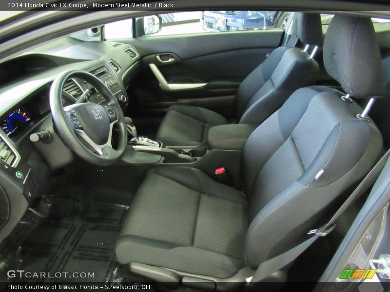 Modern Steel Metallic / Black 2014 Honda Civic LX Coupe