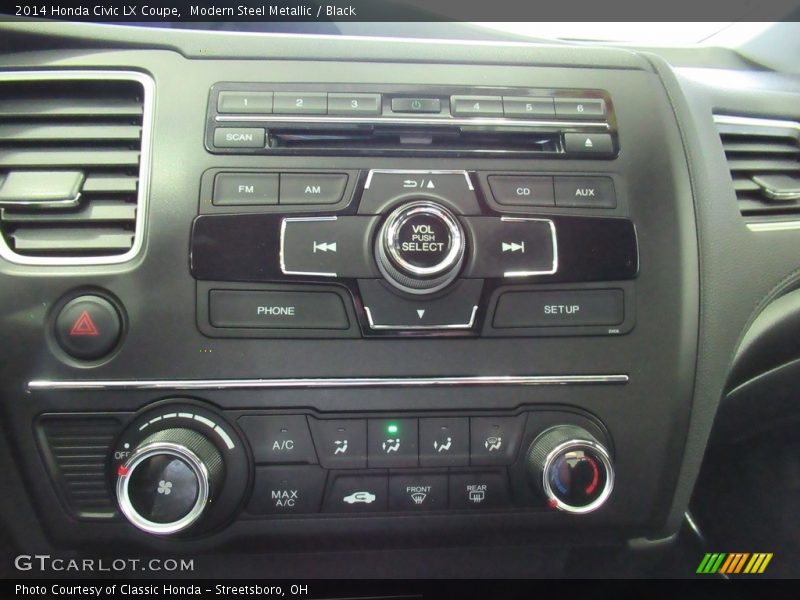 Modern Steel Metallic / Black 2014 Honda Civic LX Coupe