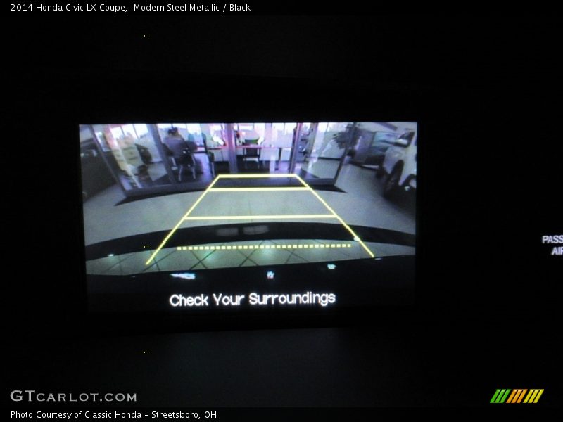 Modern Steel Metallic / Black 2014 Honda Civic LX Coupe