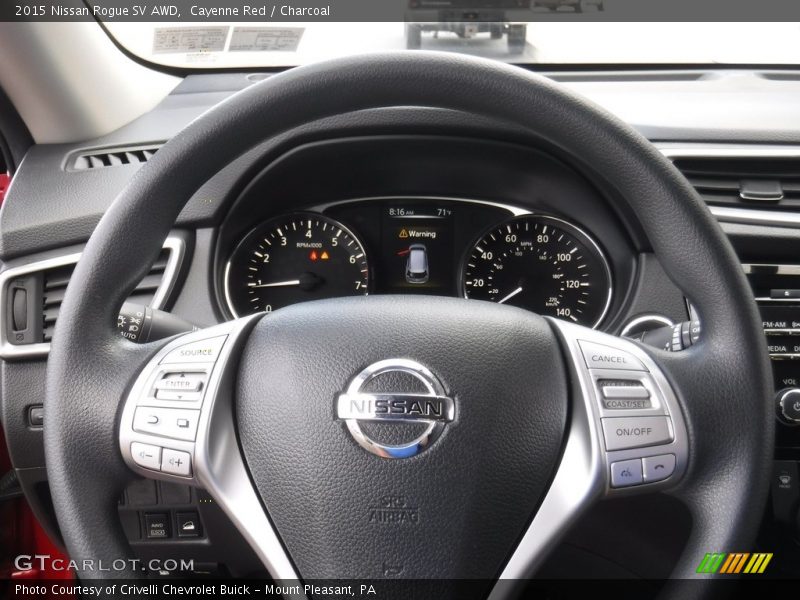 Cayenne Red / Charcoal 2015 Nissan Rogue SV AWD