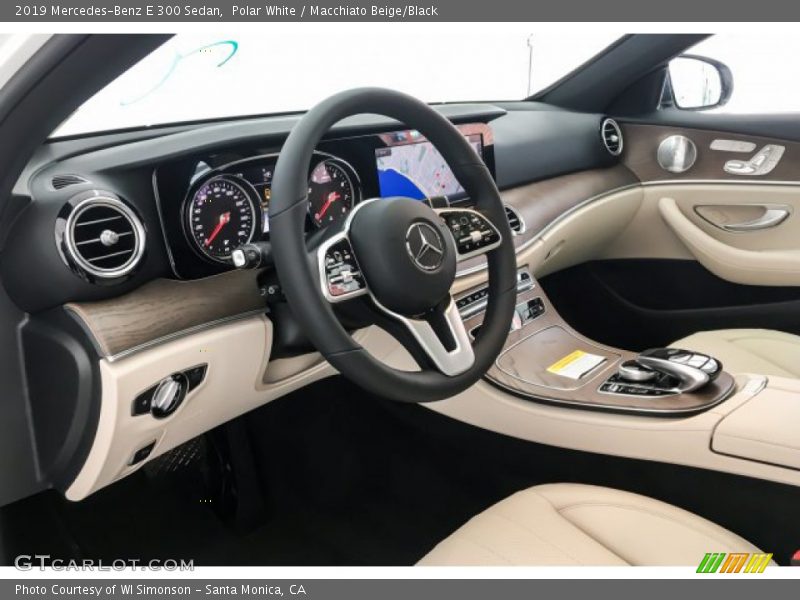 Polar White / Macchiato Beige/Black 2019 Mercedes-Benz E 300 Sedan