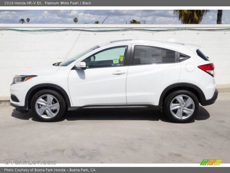 Platinum White Pearl / Black 2019 Honda HR-V EX