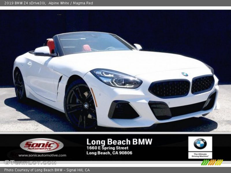 Alpine White / Magma Red 2019 BMW Z4 sDrive30i
