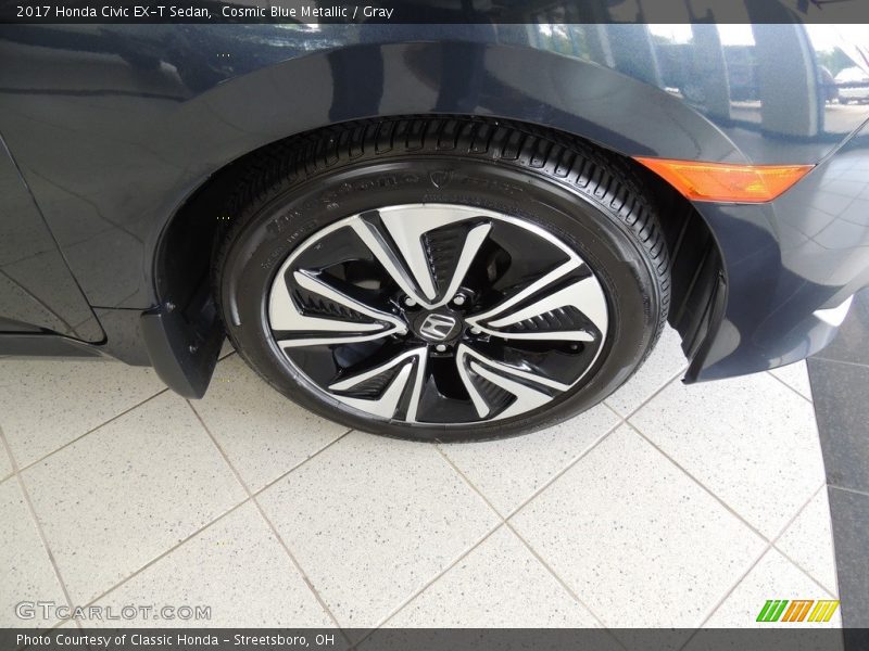 Cosmic Blue Metallic / Gray 2017 Honda Civic EX-T Sedan