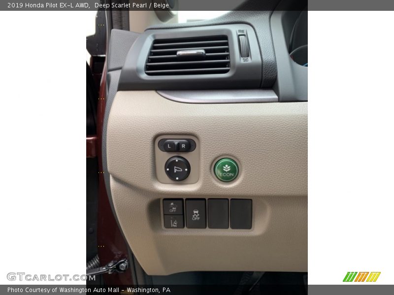 Deep Scarlet Pearl / Beige 2019 Honda Pilot EX-L AWD